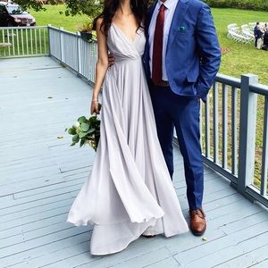 BHLDN Grey Bridesmaid Dress